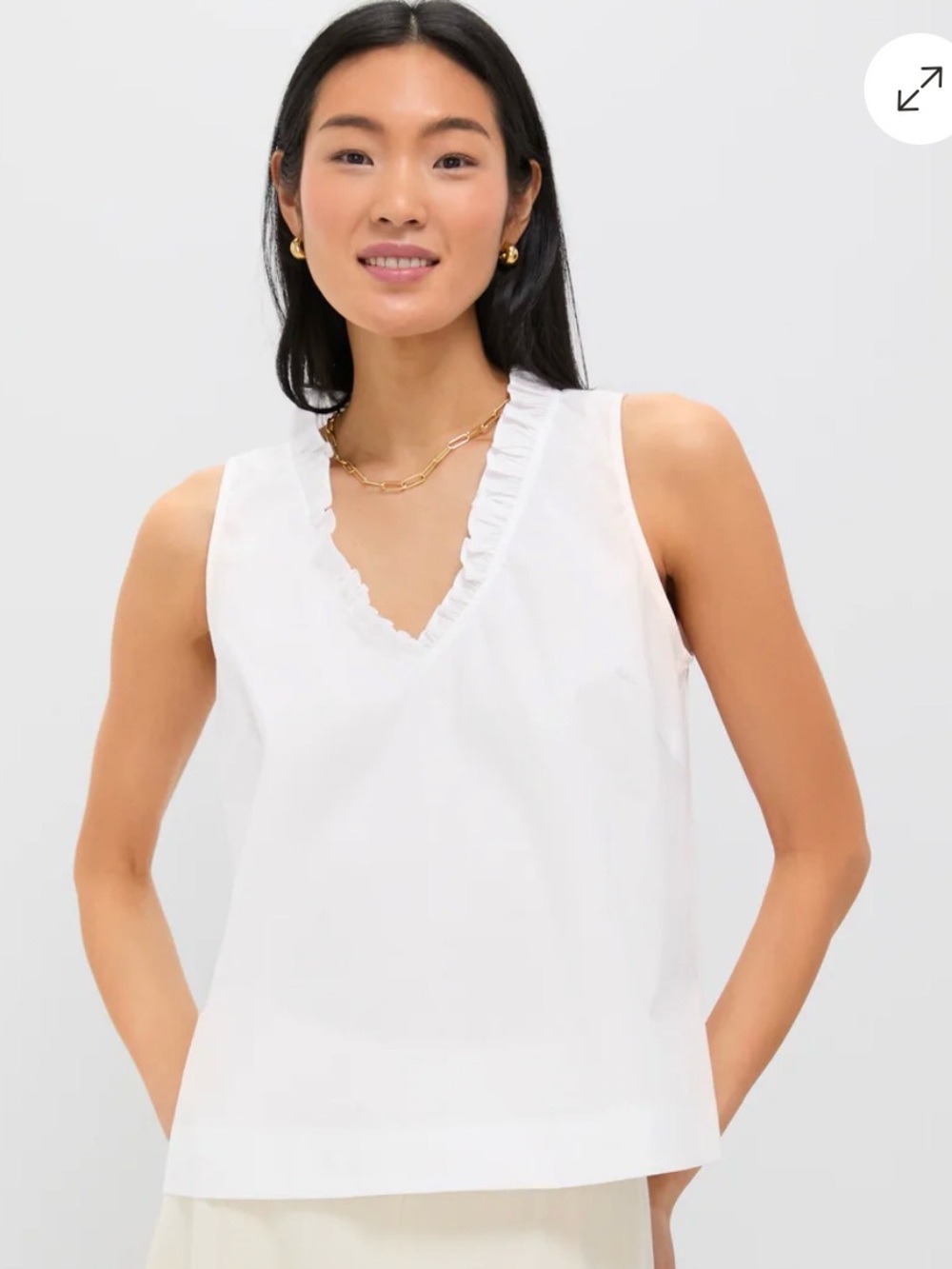 Tuckernuck- Pomander Place Vivian  Sleeveless White Top